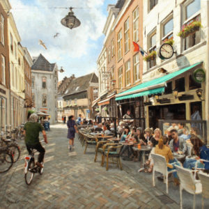 schilderij stadgezicht stad laten maken van