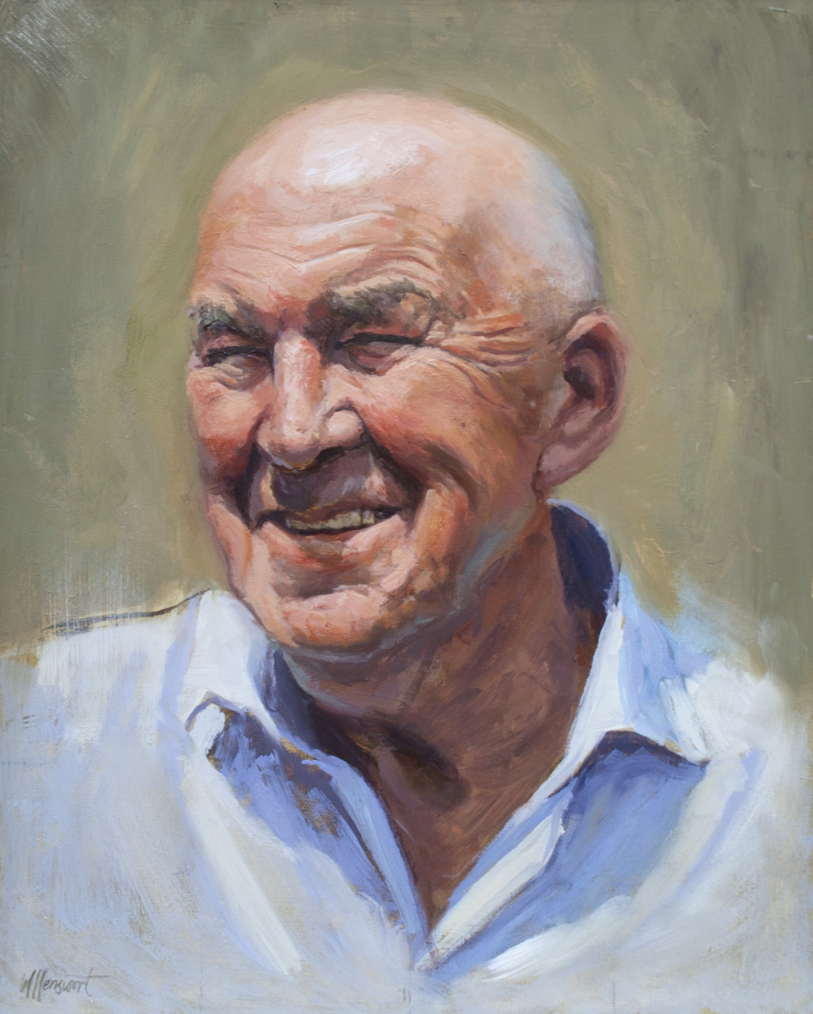 portret in opdracht schilderij man