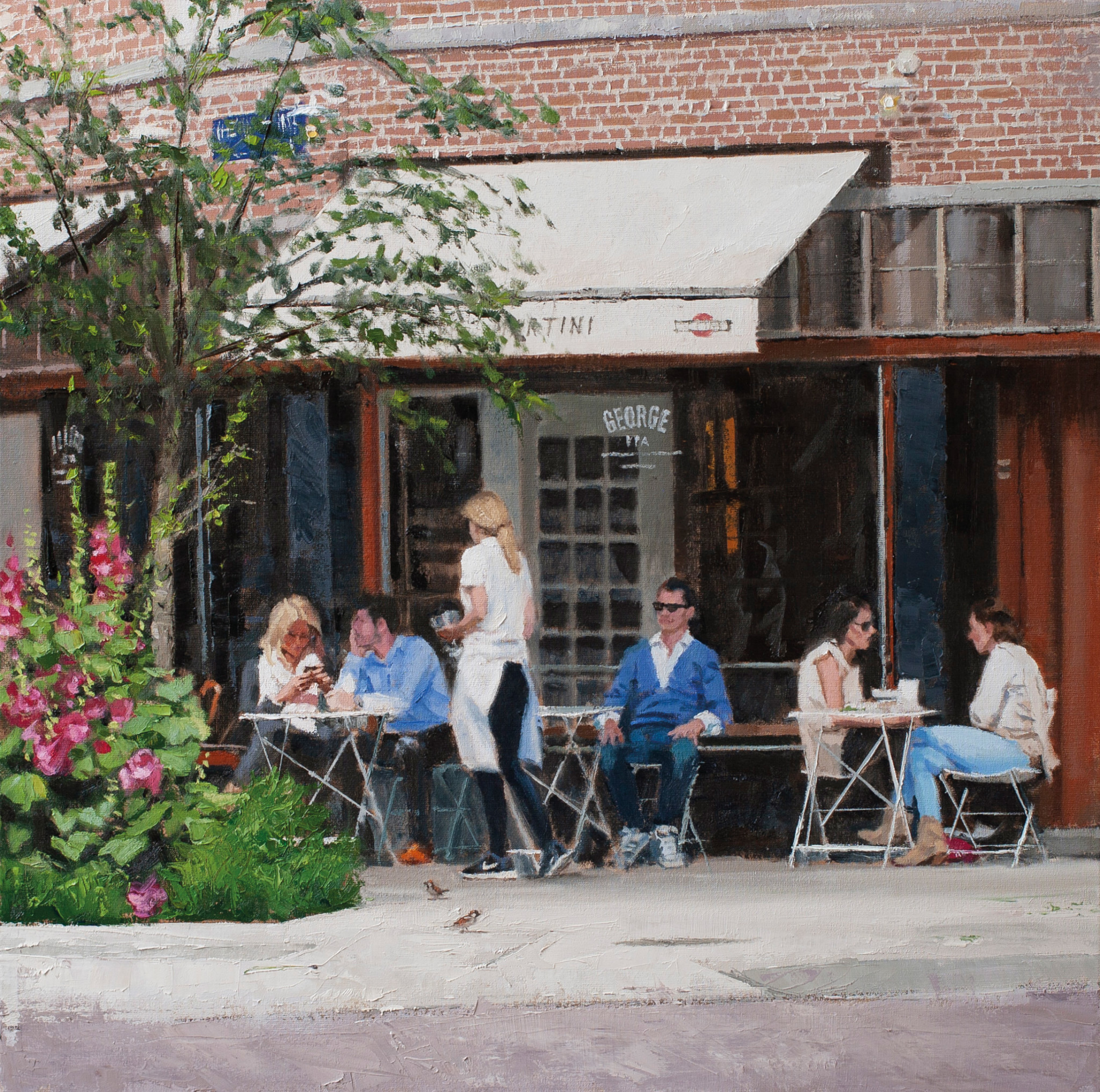 schilderij terras george vondelpark avenue amsterdam martini